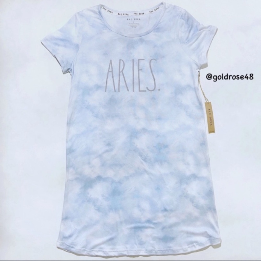 Rae Dunn Aries tie dye shirt sleeve long sleep shirt Ancient Waters